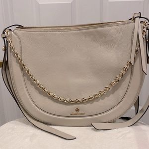 Michael Kors large pebbled leather messenger bag